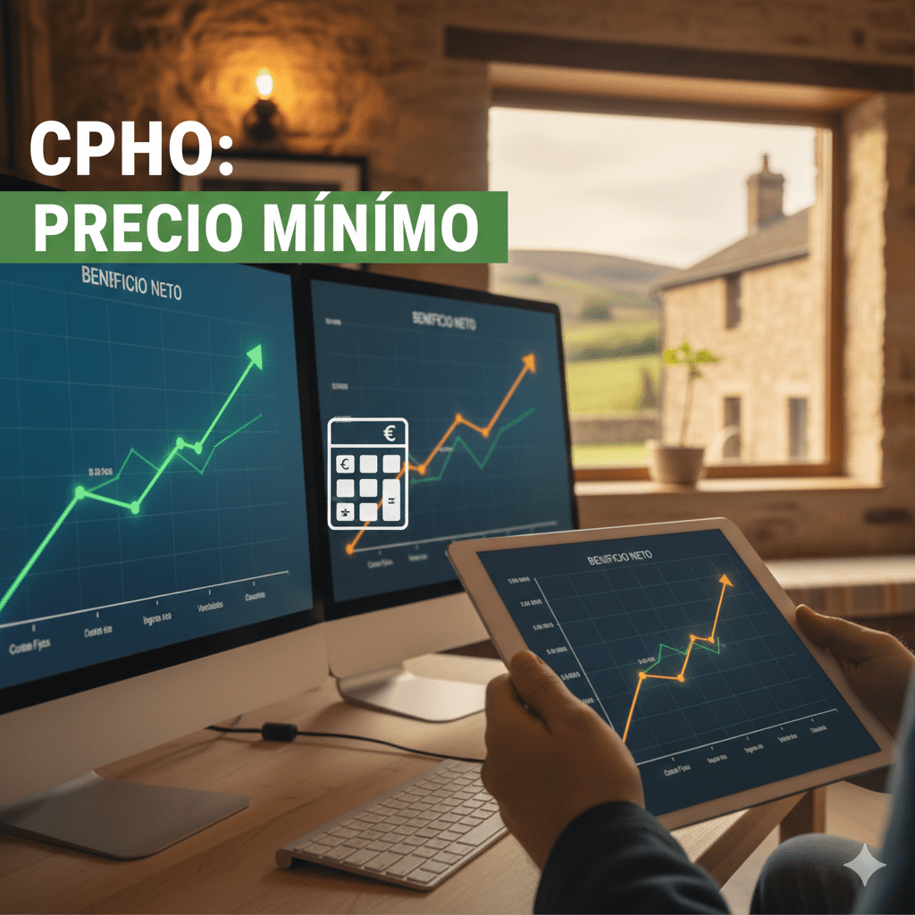 Imagen coste por habitación ocupada aparece 2 pantallas y un gráfico creciente